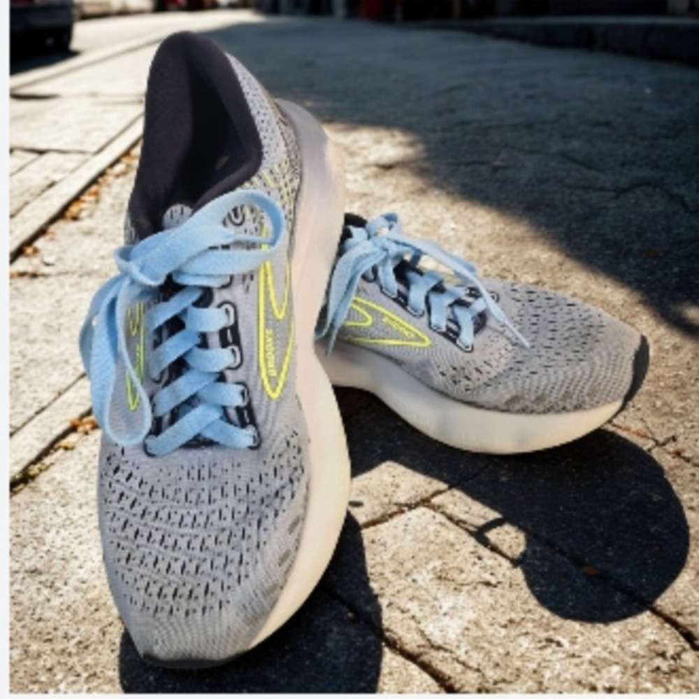 Brooks Glycerin 20 Womens Running Shoes‎ Grey Blue Yellow Neutral Sneakers